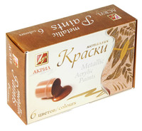 Краска акриловая (6 цв., 20 мл, метал.)