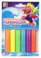 Пластилин плавающий (6 цв., флуоресцентный)