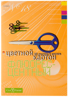 Картон цветной "Набор детский№18" (5 цв./10 л., А4, флуоресцентный)