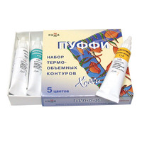Набор детскийконтуров "Пуффи"  (5 цв., 9 мл)