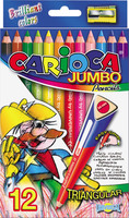 Карандаши цветные "Carioca Jumbo Traingular" (12цв.)