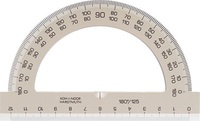 Транспортир (180°/12 см, дымчатый)