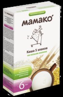Мамако каша 5 злаков на козьем молоке с 6-ти месяцев (200 г)