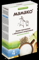 Мамако каша гречневая с яблоком и морковью на козьем молоке с 4-х месяцев (200 г)