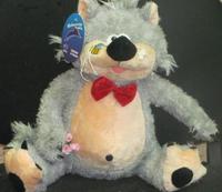 Игрушка мягкая кот c красным бантиком (30 см)