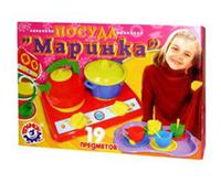 Детский игрушечный набор посуды "Маринка" (в коробке)