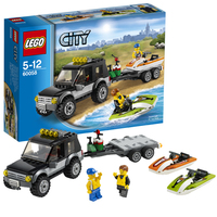 Конструктор детский City (Сити) "Внедорожник с катером" 60058