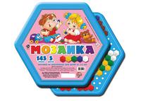 Дет. Шестигранная мозаика 145 фишек 5 цв.