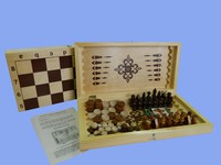 Игра "4 в 1: нарды, шашки, шахматы, карты"