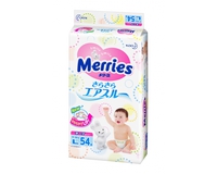 Детские подгузники  Merries  L (9-14 кг) 54 шт
