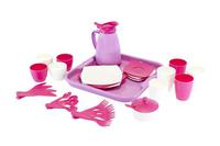 Набор детскийпосуды "Алиса" с подносом на 4 персоны "Pretty Pink"