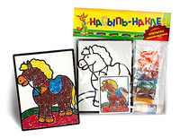 Игра "Насыпь - наклей" Лошадка