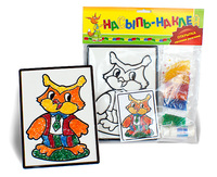 Игра "Насыпь - наклей" Сова