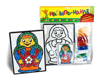 Игра "Насыпь - наклей" Матрешка