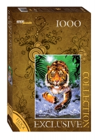 Пазл детский 1000 элементов "Тигр" (Бархатная коллекция)